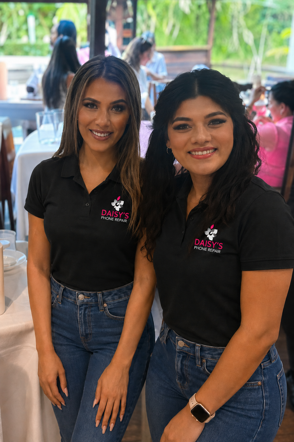 Daisy and Delta, owners of Daisy's Phone Repair